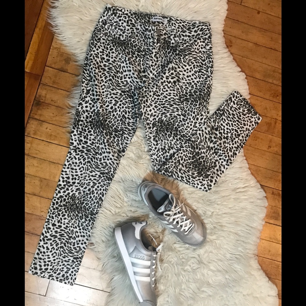 Black and White Animal Print Jeans